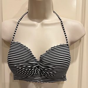 Victoria's Secret Women's Halter Bikini Top Swimsuit Size 34C Striped
